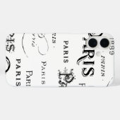 Typografie-kalligrafie Parijs Frankrijk Eiffel Tow Case-Mate iPhone Case (Achterkant (horizontaal))