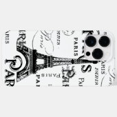 Typografie-kalligrafie Parijs Frankrijk Eiffel Tow Case-Mate iPhone Case (Achterkant (horizontaal))