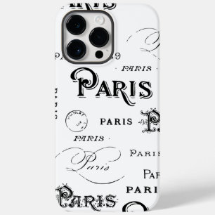 Typografie-kalligrafie Parijs Frankrijk Eiffel Tow Case-Mate iPhone Case