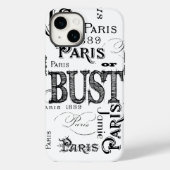 Typografie-kalligrafie Parijs Frankrijk Eiffel Tow Case-Mate iPhone Case (Achterkant)