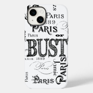 Typografie-kalligrafie Parijs Frankrijk Eiffel Tow Case-Mate iPhone Case