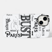 Typografie-kalligrafie Parijs Frankrijk Eiffel Tow Case-Mate iPhone Case (Achterkant (horizontaal))