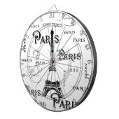 Typografie-kalligrafie Parijs Frankrijk Eiffel Tow Dartbord (Voorkant Rechts)