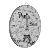 Typografie-kalligrafie Parijs Frankrijk Eiffel Tow Dartbord (Voorkant Links)