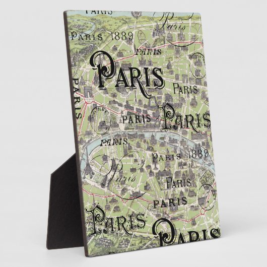 Typografie-kalligrafie Parijs Frankrijk Eiffel Tow Fotoplaat (Zijkant)