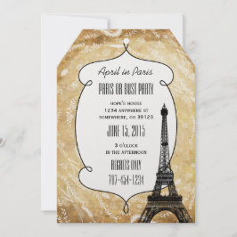 Typografie-kalligrafie Parijs Frankrijk Eiffel Tow Kaart