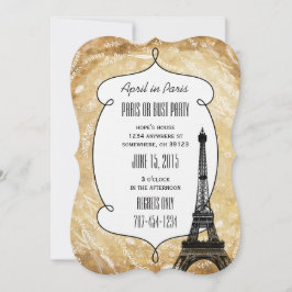 Typografie-kalligrafie Parijs Frankrijk Eiffel Tow Kaart