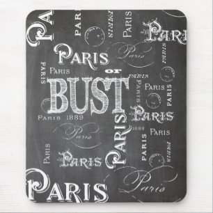Typografie-kalligrafie Parijs Frankrijk Eiffel Tow Muismat