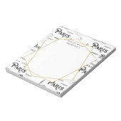 Typografie-kalligrafie Parijs Frankrijk Eiffel Tow Notitieblok (Linkerzijde)