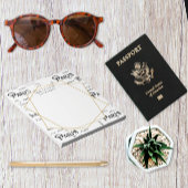 Typografie-kalligrafie Parijs Frankrijk Eiffel Tow Notitieblok