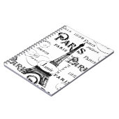 Typografie-kalligrafie Parijs Frankrijk Eiffel Tow Notitieboek (Linkerzijde)
