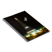 Typografie-kalligrafie Parijs Frankrijk Eiffel Tow Notitieboek (Rechterzijde)