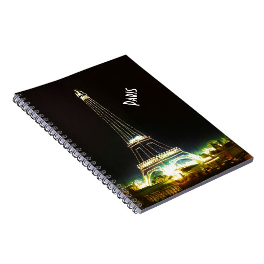 Typografie-kalligrafie Parijs Frankrijk Eiffel Tow Notitieboek (Rechterzijde)