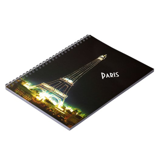 Typografie-kalligrafie Parijs Frankrijk Eiffel Tow Notitieboek (Linkerzijde)