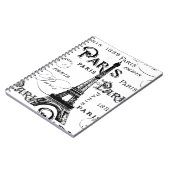 Typografie-kalligrafie Parijs Frankrijk Eiffel Tow Notitieboek (Linkerzijde)