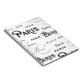 Typografie-kalligrafie Parijs Frankrijk Eiffel Tow Notitieboek (Rechterzijde)