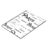 Typografie-kalligrafie Parijs Frankrijk Eiffel Tow Notitieboek (Linkerzijde)