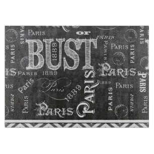 Typografie-kalligrafie Parijs Frankrijk Eiffel Tow Snijplank