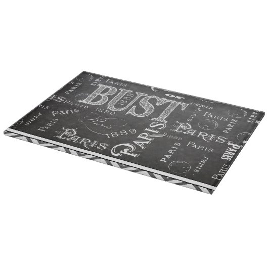 Typografie-kalligrafie Parijs Frankrijk Eiffel Tow Snijplank (Hoek)