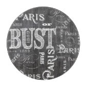 Typografie-kalligrafie Parijs Frankrijk Eiffel Tow Snijplank (Voorkant)