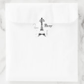 Typografie-kalligrafie Parijs Frankrijk Eiffel Tow Ster Sticker (Tas)
