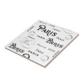 Typografie-kalligrafie Parijs Frankrijk Eiffel Tow Tegeltje (Zijkant)