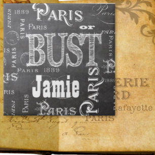 Typografie-kalligrafie Parijs Frankrijk Eiffel Tow Tegeltje