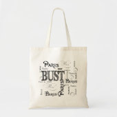 Typografie-kalligrafie Parijs Frankrijk Eiffel Tow Tote Bag (Voorkant)