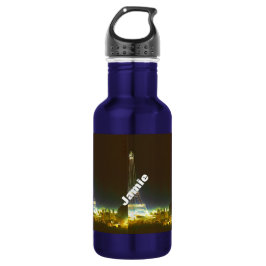 Typografie-kalligrafie Parijs Frankrijk Eiffel Tow Waterfles