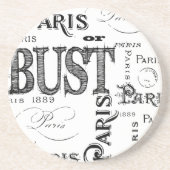 Typografie-kalligrafie Parijs Frankrijk Eiffel Tow Zandsteen Onderzetter (Voorkant)