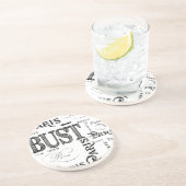 Typografie-kalligrafie Parijs Frankrijk Eiffel Tow Zandsteen Onderzetter (Zijkant)