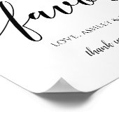 Typografie-kalligrafie-weddenschap | Zwart Poster (Hoek)