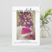 Typografie Kerst Foto Persoonlijke Kaart (Staand voorkant)