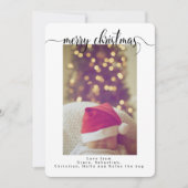 Typografie Kerst Foto Persoonlijke Kaart (Voorkant)