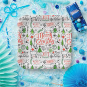 Typografie kerst papieren bordje (Feest)