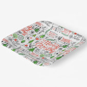 Typografie kerst papieren bordje (Gebogen)