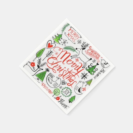 Typografie kerst servet (Hoek)