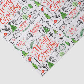 Typografie kerst tissuepapier (Detail)