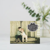 Typografie Kerst Xmas Foto Briefkaart (Staand voorkant)