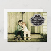 Typografie Kerst Xmas Foto Briefkaart (Voorkant / Achterkant)