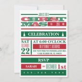 Typografie kerstfeest kaart (Voorkant)