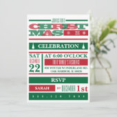 Typografie kerstfeest kaart (Staand voorkant)