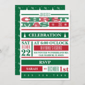 Typografie kerstfeest kaart (Voorkant / Achterkant)