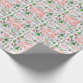 Typografie-kersttissue paper cadeaupapier (Hoek)