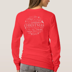 Typografie-kerstwoorden T-shirt