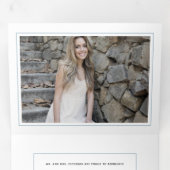 Typografie Klasse van 2025 fotocollage stoffig bla Drieluik Aankondiging (Binnenzijde eerst)