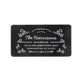  typografie | Klassiek schoolbord Etiket (Voorkant)