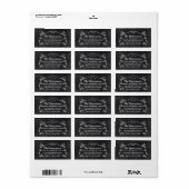  typografie | Klassiek schoolbord Etiket (Full Sheet)