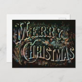  Typografie Kleurrijke kerstmis Briefkaart (Voorkant / Achterkant)