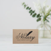 Typografie Kraft notaristekenaar Visitekaartje (Staand voorkant)